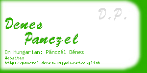 denes panczel business card